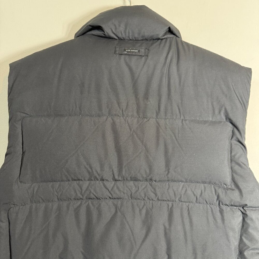 Alex Cannon Down Waterfowl Feather Puffer Vest Jacket Men's Large Black Full Zip - Picture 10 of 15